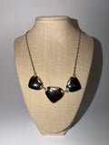 Silver and Ebony Heart Necklace